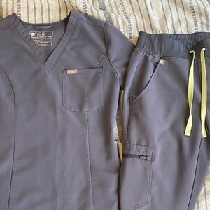 Figs gray top and Jogger Pants